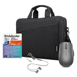 SmartPack: Notebook Advance (Lenovo T210 Topload Black + Headphone Lenovo 110 Stereo Analog In-Ear+ Mouse Lenovo Wireless 530 Graphite+Antivirus Bitdefender)-116